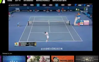 App to watch tennis