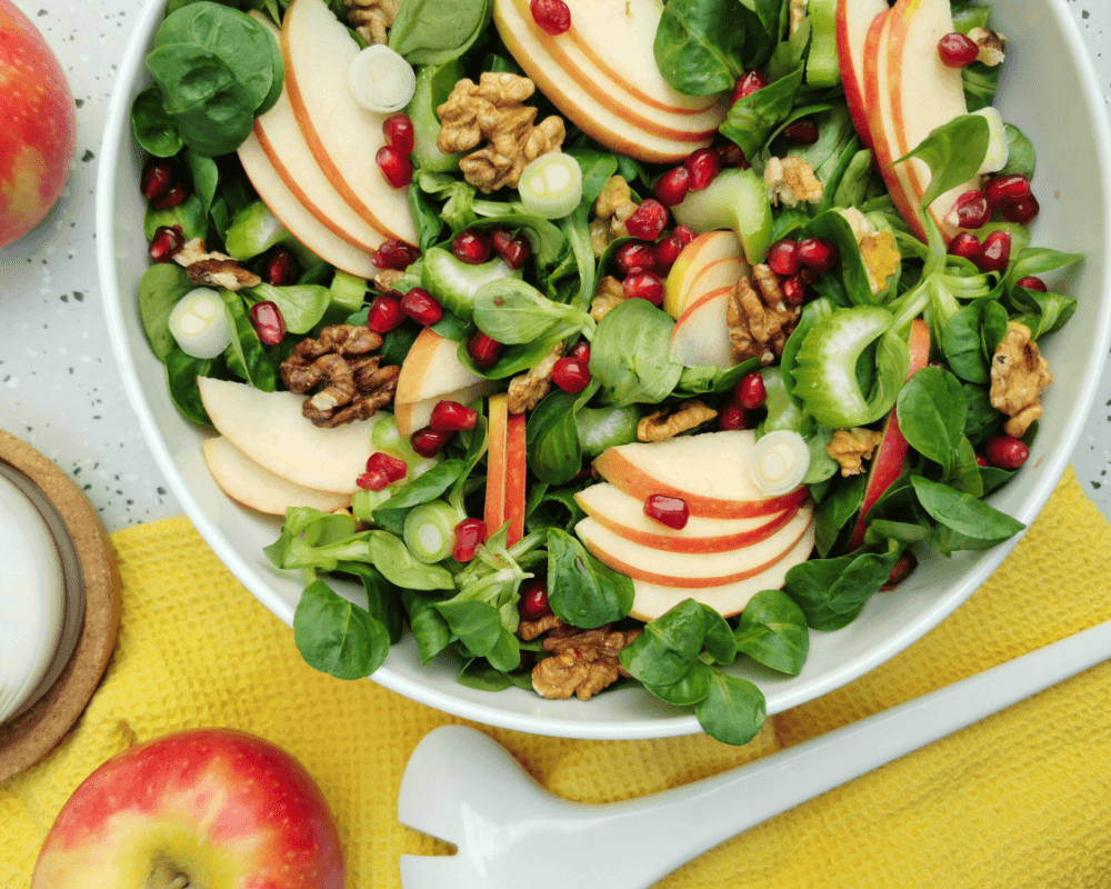 Apple salad, versatile option.